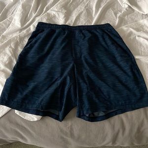 Lululemon men’s liner less blue shorts size medium.